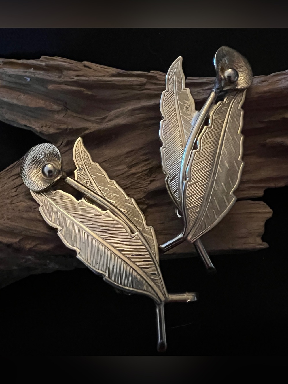 Vintage Whiting & Davis Gold Statement Earrings